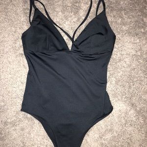 charcoal/navy bodysuit. never worn